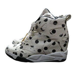 REEBOK X Melody Eshani Make Love Blacktop Pump Wedge Polka Dots Chalk White 10
